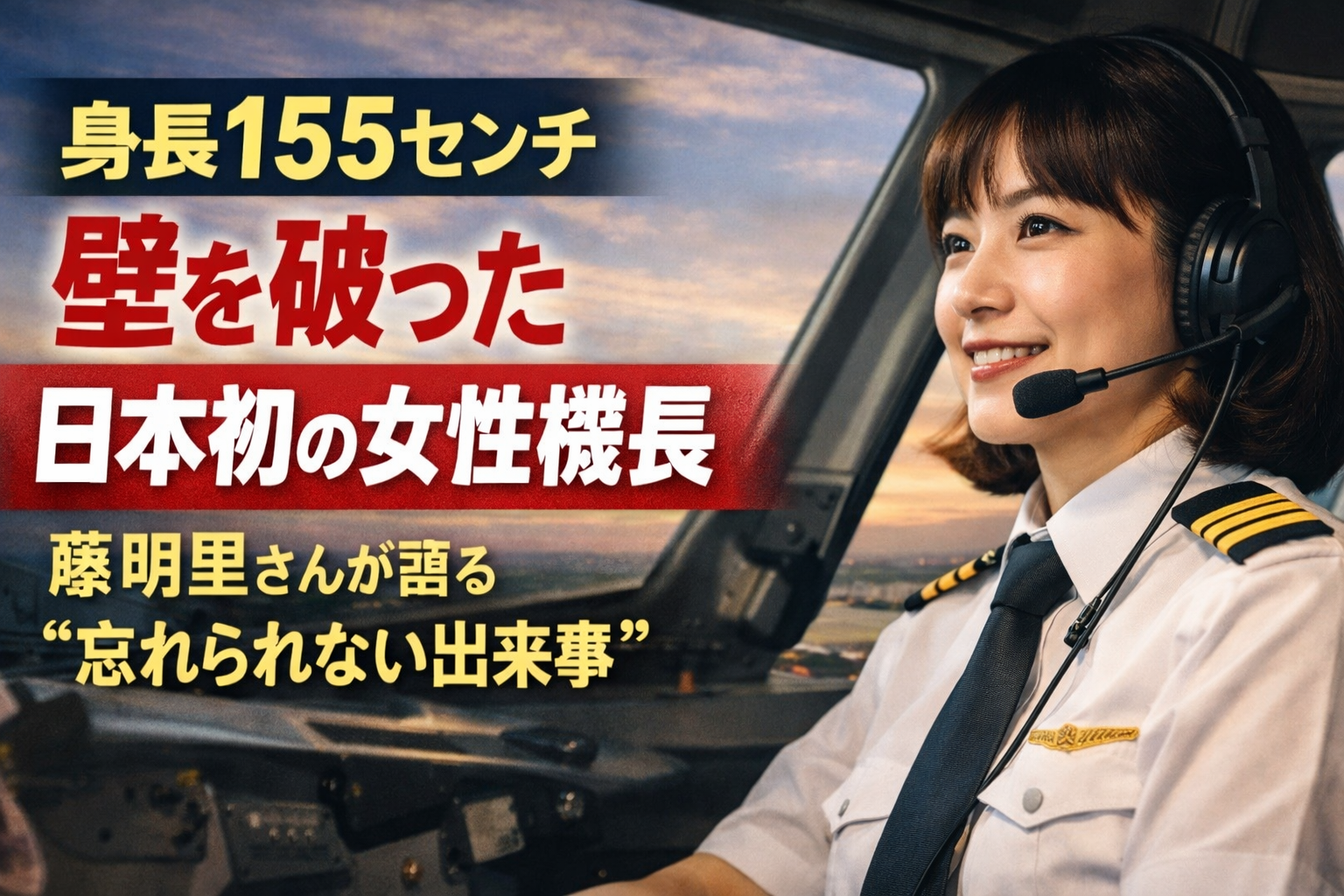 身長155センチ　壁を破った日本初の女性機長、藤明里さんが語る〝忘れられない出来事〟